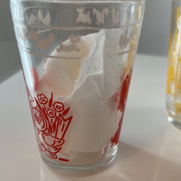 3 1950’s Swanky Swigs Hazel Atlas juice glasses - Picture 5 of 9